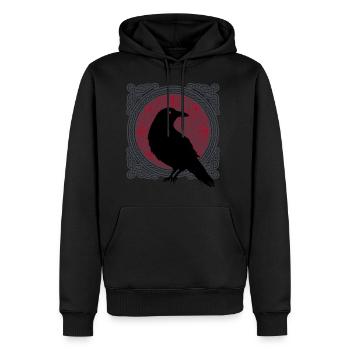Rabe Nordische Mythologie Kelten Geschenk - Männer Premium Bio Hoodie - Schwarz - Vorne - Nico (187cm)