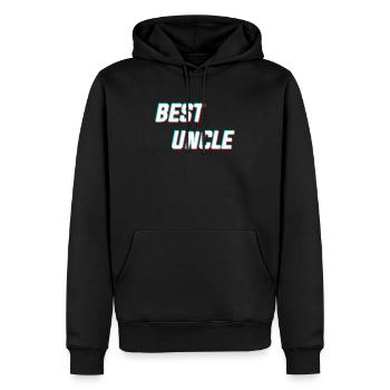 Best Uncle | Bester Onkel - Männer Premium Bio Hoodie - Schwarz - Vorne - Nico (187cm)