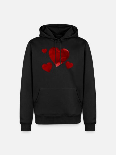 Beautiful dark hearts - Men’s Premium Organic Hoodie - black