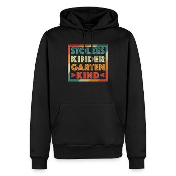 Kindergarten Kind Kindergartenkind - Männer Premium Bio Hoodie - Schwarz - Vorne - Nico (187cm)