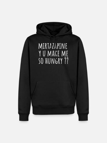 Funny Depression, Mirtazapine Antidepressant - Men’s Premium Organic Hoodie - black