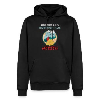 Die Besten kommen aus Hessen - Männer Premium Bio Hoodie - Schwarz - Vorne - Nico (187cm)