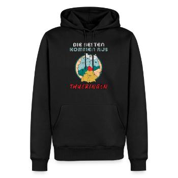 Die Besten kommen ausThüringen - Männer Premium Bio Hoodie - Schwarz - Vorne - Nico (187cm)