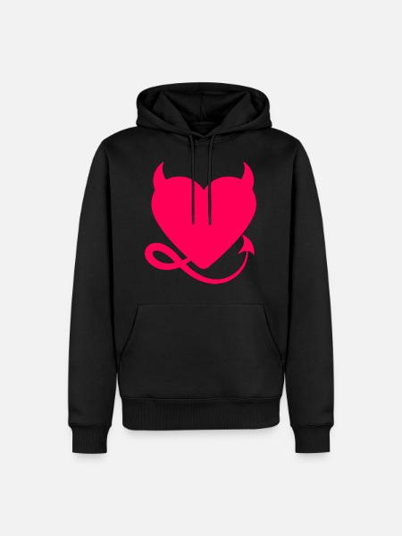 Heart Devil - Men’s Premium Organic Hoodie - black