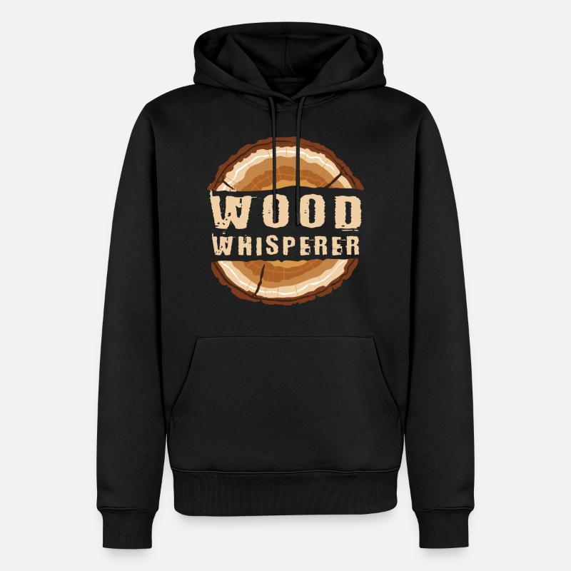 Holz Flüsterer - Männer Premium Bio Hoodie - Schwarz