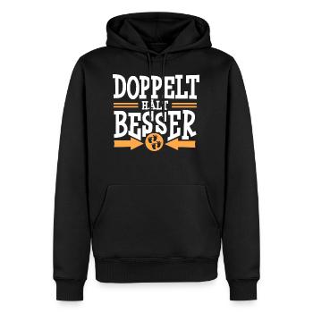 Zwillingspapa Zwillingsvater Papa Vater Zwillinge - Männer Premium Bio Hoodie - Schwarz - Vorne - Nico (187cm)