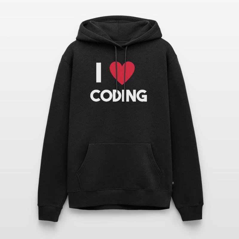Ich liebe Coding Männer Premium Bio Hoodie
