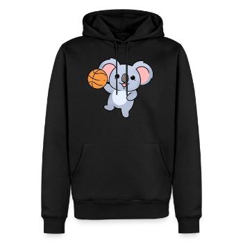Koala-Basketball - Männer Premium Bio Hoodie - Schwarz - Vorne - Nico (187cm)