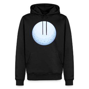 Golfball - Männer Premium Bio Hoodie - Schwarz - Vorne - Nico (187cm)