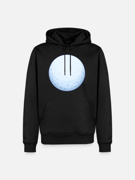 Golfball - Männer Premium Bio Hoodie - Schwarz