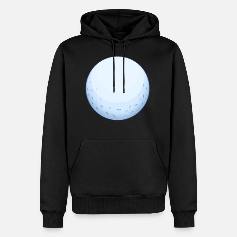 Balle de golf - Sweat à capuche Premium bio Homme - noir