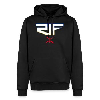 Rif - Sweat à capuche Premium bio Homme - noir - Devant - Nico (187cm)
