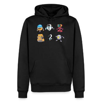 Funny Robot Technology Cute Colorful Robots - Männer Premium Bio Hoodie - Schwarz - Vorne - Nico (187cm)
