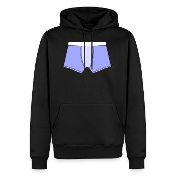 Underpants / boxer shorts - Men’s Premium Organic Hoodie - black - Front - Nico (187cm)