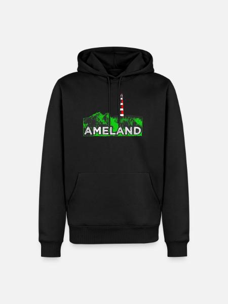 Ameland Lighthouse - Men’s Premium Organic Hoodie - black