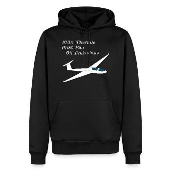 Segelflieger Pilot Fliegen Klimaschutz Natur Sport - Männer Premium Bio Hoodie - Schwarz - Vorne - Nico (187cm)