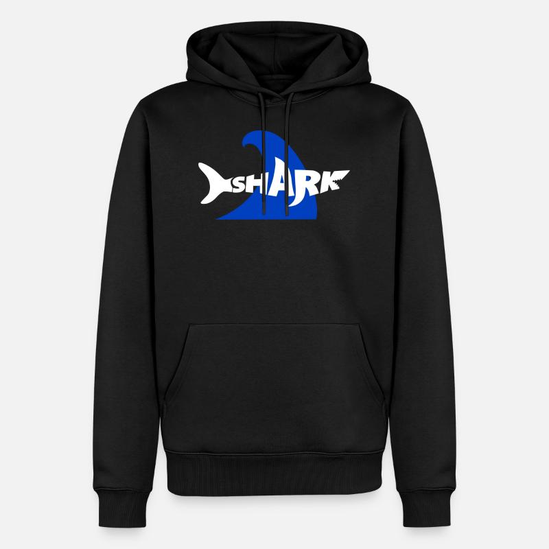 Un Requin - Sweat à capuche Premium bio Homme - noir