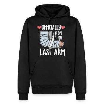 Armbruch Spruch für Jemanden mit einem gebrochenen - Männer Premium Bio Hoodie - Schwarz - Vorne - Nico (187cm)