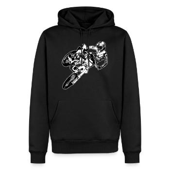 Enduro Hors-route - Sweat à capuche Premium bio Homme - noir - Devant - Nico (187cm)