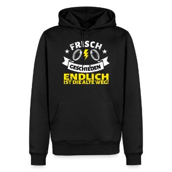 Frisch Geschieden Scheidungsparty Scheidung - Männer Premium Bio Hoodie - Schwarz - Vorne - Nico (187cm)