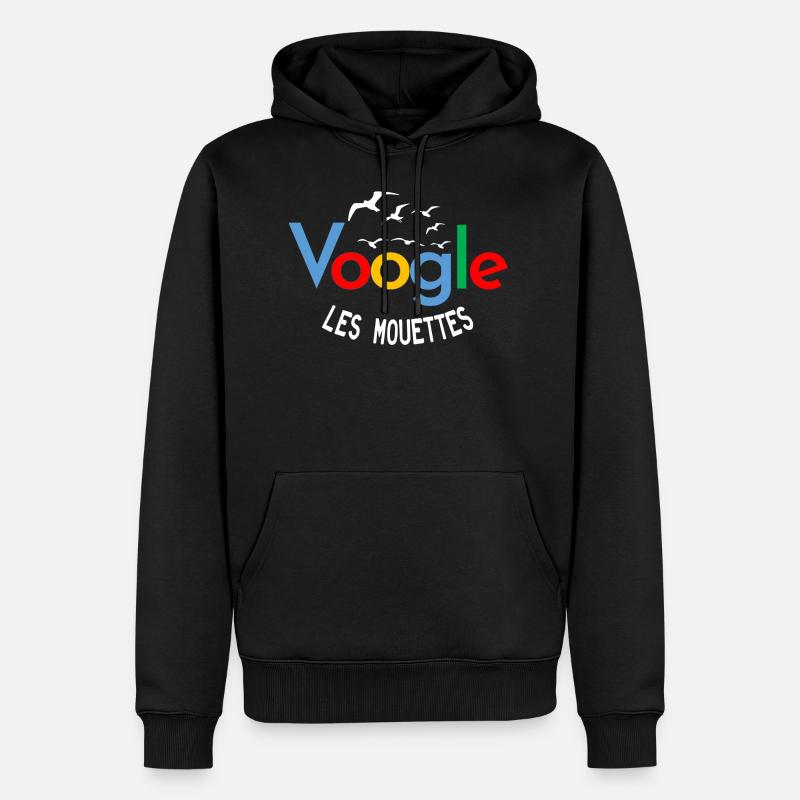 Voogle les mouettes - Sweat à capuche Premium bio Homme - noir