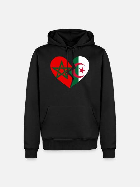 Marokko Algerije - Mannen Premium Bio hoodie - zwart