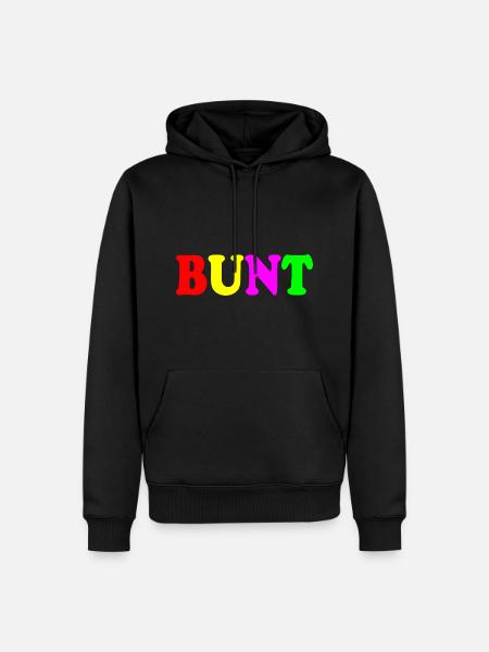 Bunt - Männer Premium Bio Hoodie - Schwarz
