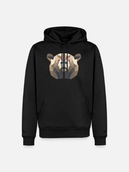 brown bear - Men’s Premium Organic Hoodie - black