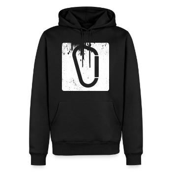 Quadrat - Wandern - (2) - Männer Premium Bio Hoodie - Schwarz - Vorne - Nico (187cm)