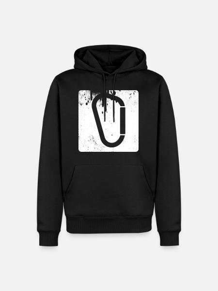 Quadrat - Wandern - (2) - Männer Premium Bio Hoodie - Schwarz