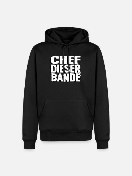 Chef dieser Bande - Männer Premium Bio Hoodie - Schwarz