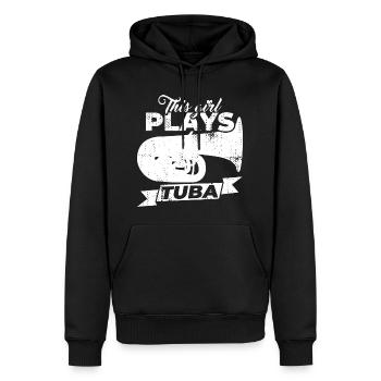Tuba Mädchen - Männer Premium Bio Hoodie - Schwarz - Vorne - Nico (187cm)