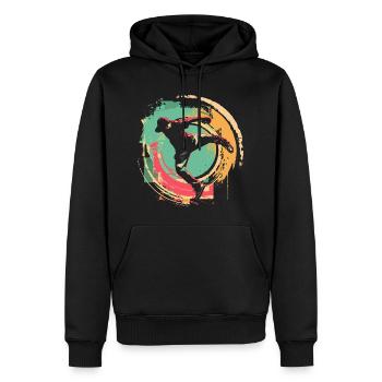 Oldschool B-Boy - Men’s Premium Organic Hoodie - black - Front - Nico (187cm)