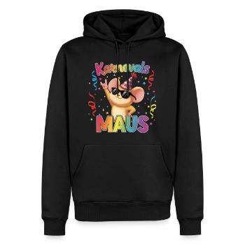Karnevalsmaus Köln Karneval Rock Geschenk - Männer Premium Bio Hoodie - Schwarz - Vorne - Nico (187cm)