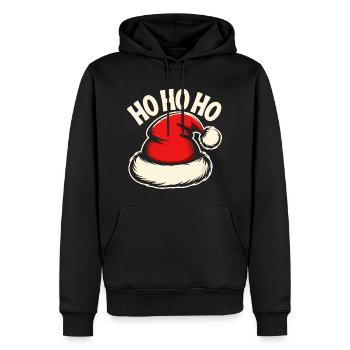 Ho Ho Ho Santa Hat - Männer Premium Bio Hoodie - Schwarz - Vorne - Nico (187cm)