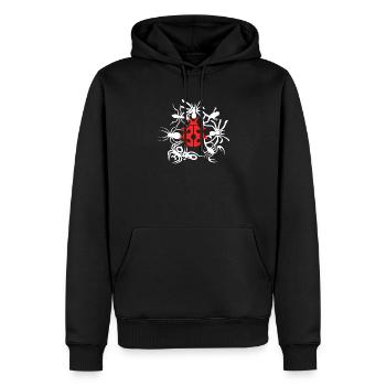 Marienkäfer - Männer Premium Bio Hoodie - Schwarz - Vorne - Nico (187cm)