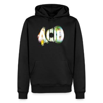 Acid - Männer Premium Bio Hoodie - Schwarz - Vorne - Nico (187cm)