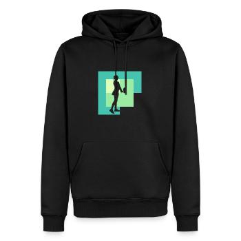 Tennis Tennisspieler Racket Slam - Männer Premium Bio Hoodie - Schwarz - Vorne - Nico (187cm)