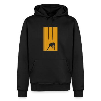 American Football Footballer Touchdown Footballer - Männer Premium Bio Hoodie - Schwarz - Vorne - Nico (187cm)