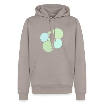 Ring Uppercut Boxing - Männer Premium Bio Hoodie - Taupe - Vorne - Nico (187cm)