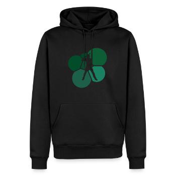 Batteur de baseball - Sweat à capuche Premium bio Homme - noir - Devant - Nico (187cm)