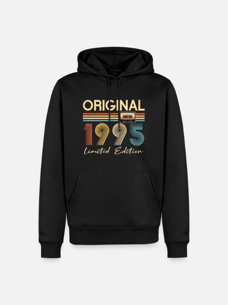 30-vuotissyntymäpäivä Alkuperäinen 1995 30 vuotta vanha lahja - Premium luomulaatuinen miesten huppari - musta