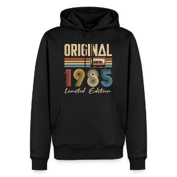 40. Geburtstag 40 Jahre Original 1985 - Männer Premium Bio Hoodie - Schwarz - Vorne - Nico (187cm)