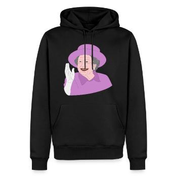 Königin Elisabeth II. winkt zum 70. Kronjubiläum - Männer Premium Bio Hoodie - Schwarz - Vorne - Nico (187cm)