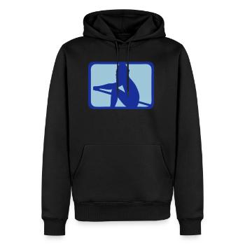 aviron - Sweat à capuche Premium bio Homme - noir - Devant - Nico (187cm)