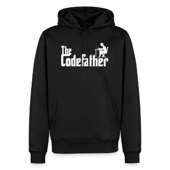 Informatiker the Codefather Programmierer Geschenk - Männer Premium Bio Hoodie - Schwarz - Vorne - Nico (187cm)