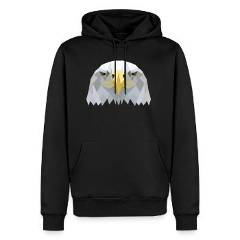 eagle head - Men’s Premium Organic Hoodie - black - Front - Nico (187cm)