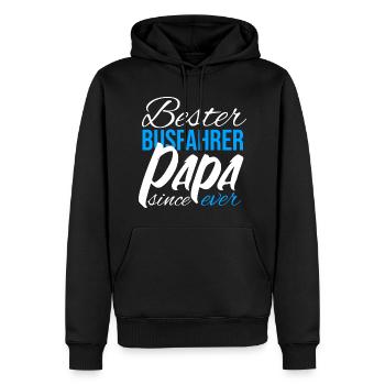 Busfahrer Papa Vater Schulbus Vatertag - Männer Premium Bio Hoodie - Schwarz - Vorne - Nico (187cm)