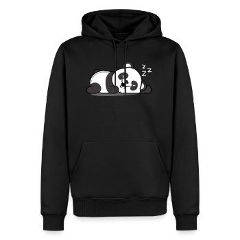 Schlafender Panda - Männer Premium Bio Hoodie - Schwarz - Vorne - Nico (187cm)