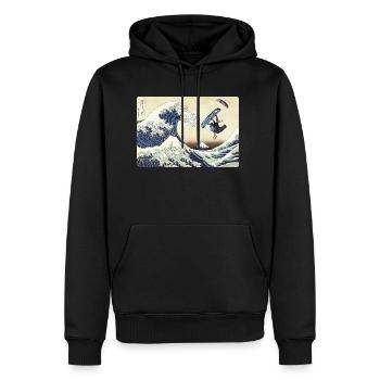 KitaWaga sans contour - Sweat à capuche Premium bio Homme - noir - Devant - Nico (187cm)